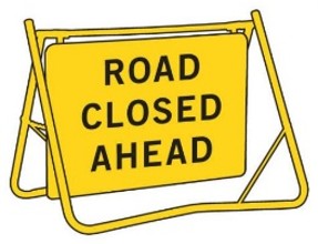 Swing Stand & Sign - Road Closed Ahead