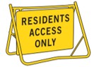 Swing Stand & Sign -  Residents Access Only