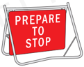 Swing Stand & Sign -  Prepare To Stop