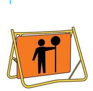 Swing Stand & Sign - Lollipop man (Traffic Controller)