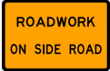 Swing Stand & Sign -  Roadwork on Side Road