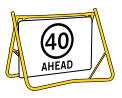 Swing Stand & Sign -  40 Ahead Speed sign