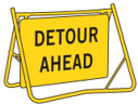 Swing Stand & Sign -  Detour Ahead