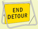 Swing Stand & Sign -  End Detour