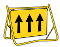 Swing Stand & Sign -  3 Lanes (Lane Status)