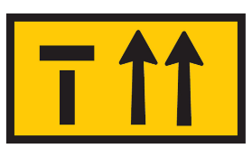 Swing Stand & Sign -  3 Lanes (L Closed)