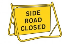 Swing Stand & Sign -  Side Road Closed